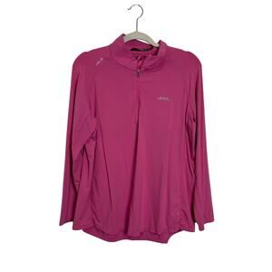 RLX Ralph Lauren Pink 1/4 Golf Pullover Long Sleeve Top Women's Size XL